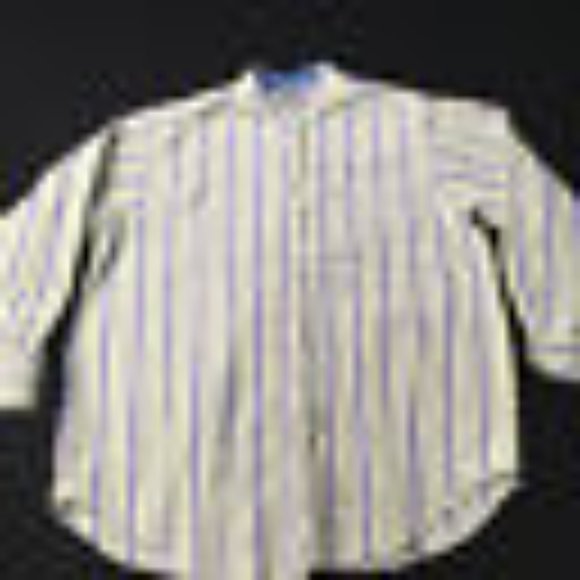 #NN Crossroads Button Up Shirt Mens Medium Vertical Striped Long Sleeve Regular - Picture 2 of 7